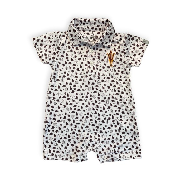 Garb Other - Garb Arizona State Sun Devils ASU Football Print Romper Baby 0-3M